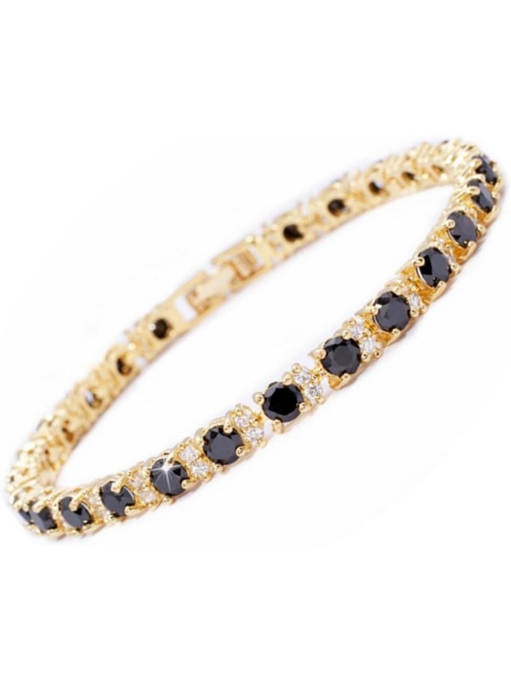 Stunning 25 Stone Eternity Tennis Bracelet - 14K Gold or White Gold, Birthstone